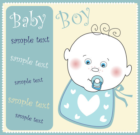 vector baby shower cardのイラスト素材