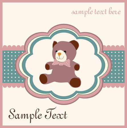 vector baby shower cardのイラスト素材
