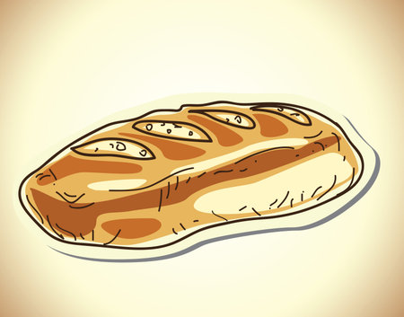 Illustration of bread, bakery icon, illustrationのイラスト素材
