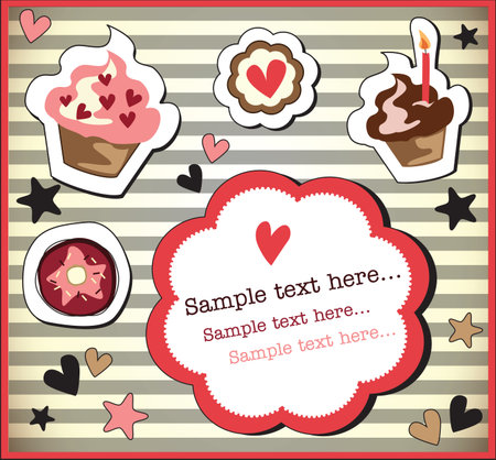 birthday invitation cardのイラスト素材