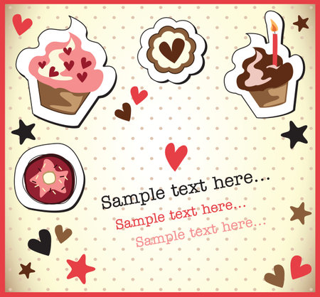 birthday invitation cardのイラスト素材