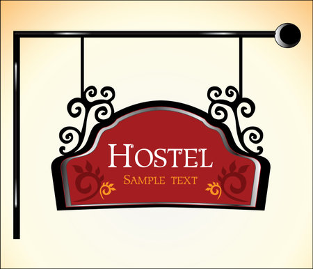 Hostel signのイラスト素材
