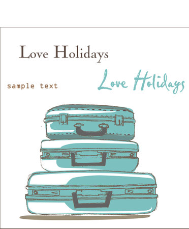 Travel Suitcases backgroundのイラスト素材