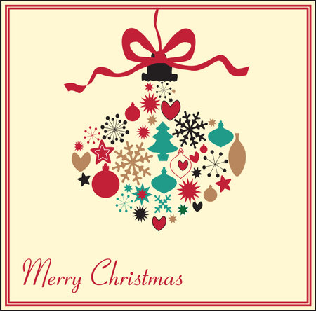 Christmas decoration made from snowflakes, illustrationのイラスト素材