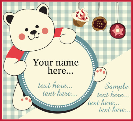 Baby boy invitationのイラスト素材