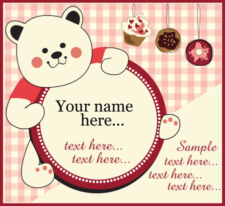 baby girl invitationのイラスト素材