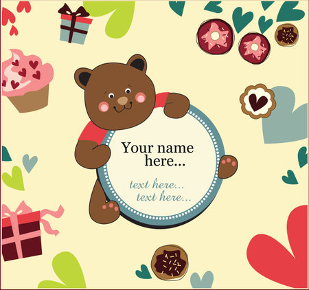 kids birthday invitation cardのイラスト素材