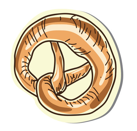 Pretzel bread illustrationのイラスト素材