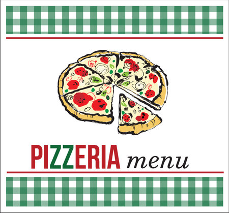 pizza menuのイラスト素材