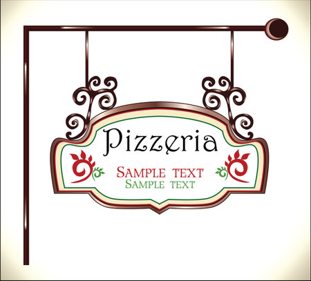 pizzeria signのイラスト素材