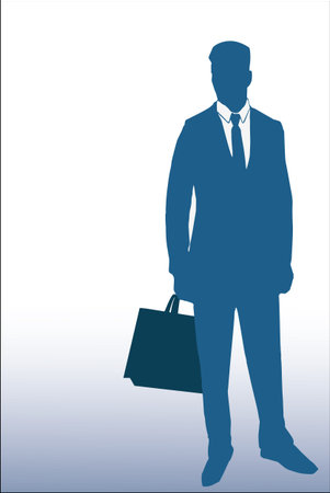 Business man silhouetteのイラスト素材