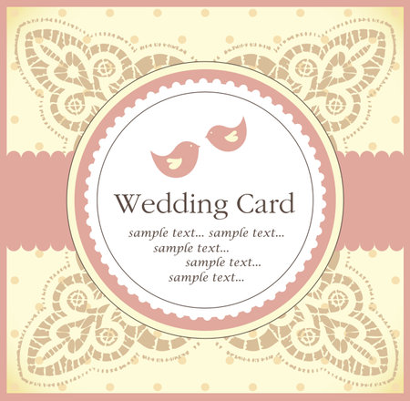 wedding invitation cardのイラスト素材