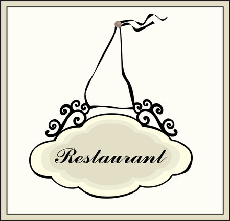 restaurant vector signのイラスト素材