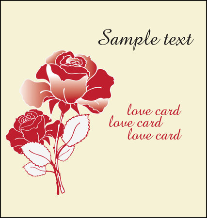 rose cardのイラスト素材