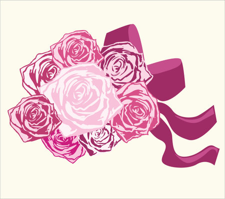 rose bouquetのイラスト素材