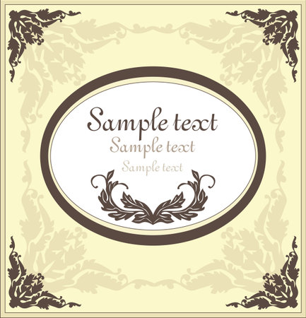 template vintage frame designのイラスト素材