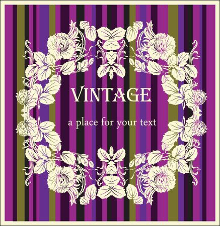 template vintage frame designのイラスト素材