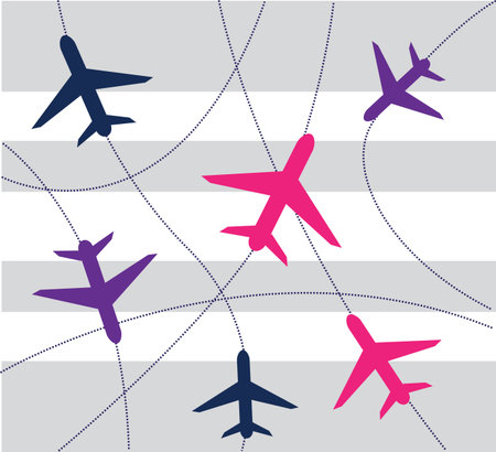 airplane travel backgroundのイラスト素材