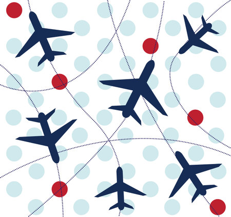 airplane travel backgroundのイラスト素材