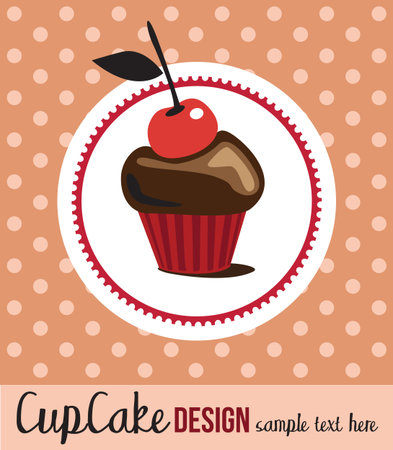 cupcake cardのイラスト素材