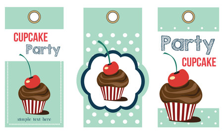 cupcake labelのイラスト素材