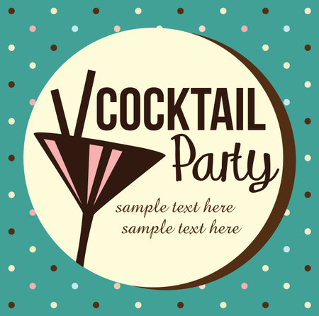 Vintage Cocktail Party Invitationのイラスト素材