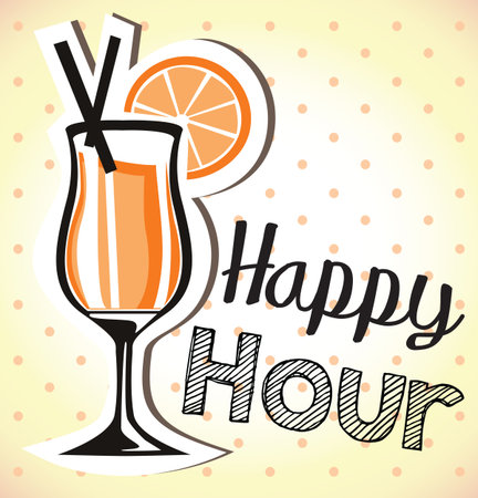 happy hourのイラスト素材