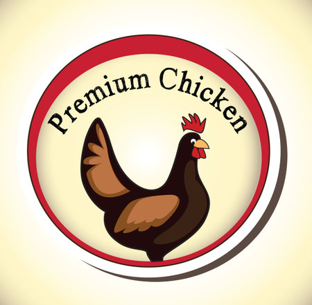 retro chicken sign,labelのイラスト素材
