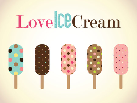 love ice cream posterのイラスト素材