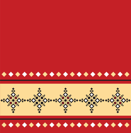 Eastern Folk pattern designのイラスト素材