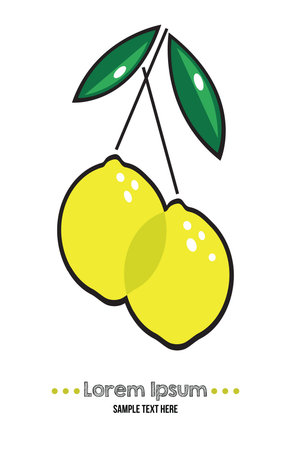 Lemons isolatedのイラスト素材