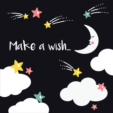 Stary sky card designのイラスト素材