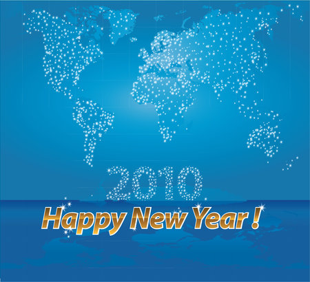 Vector illustration of new year greeting card with business motiveのイラスト素材