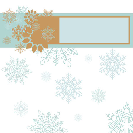 Vector illustration of blank greeting card with winter motiveのイラスト素材