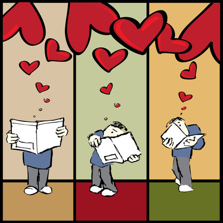 Romantic lover lettersのイラスト素材
