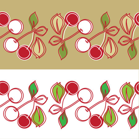 Abstract background with cherriesのイラスト素材