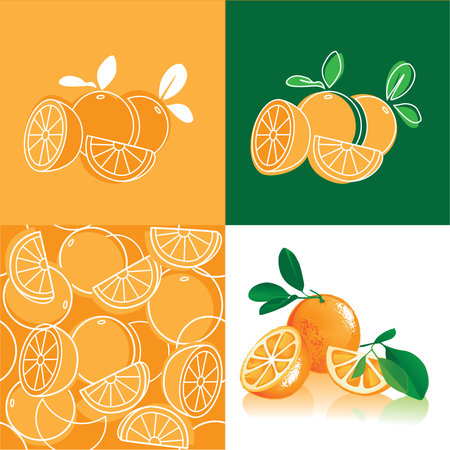 Orange, abstract background with orangesのイラスト素材