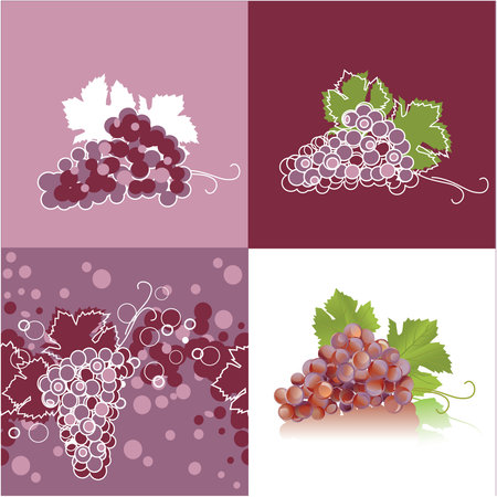 Grape, abstract background with grapesのイラスト素材