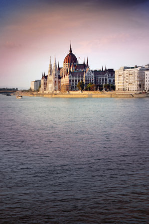 The Hungarian parliament in Budapestの写真素材