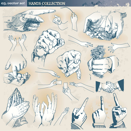 Hands collection のイラスト素材
