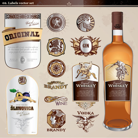 Labels setのイラスト素材