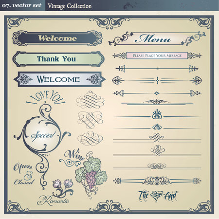 Vintage collection のイラスト素材
