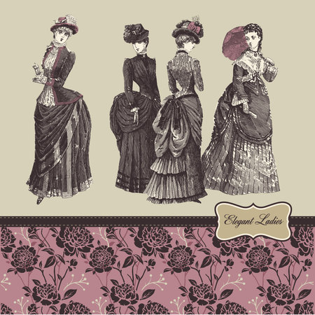 Elegant vintage ladies