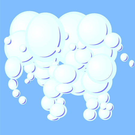 Cloud elephantのイラスト素材