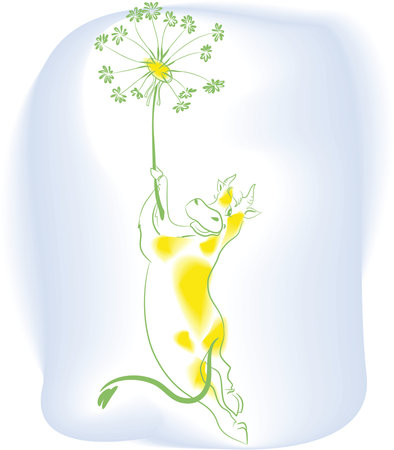 Flying cowのイラスト素材
