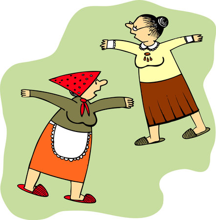 Old ladiesのイラスト素材