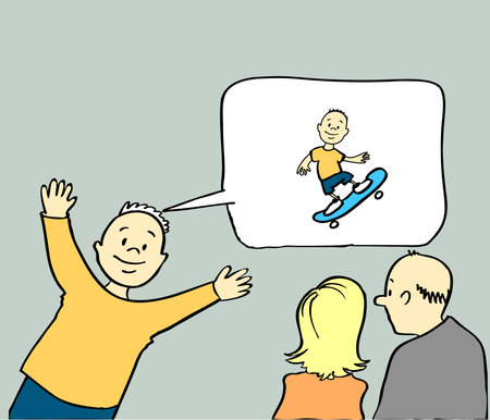 I have a dream!のイラスト素材