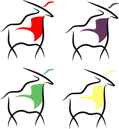 Four goatsのイラスト素材