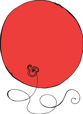Red balloonのイラスト素材