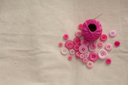 Sewing Needle Thread Pink